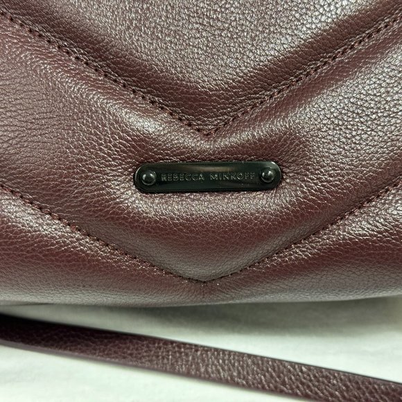 Rebecca Minkoff Edie Quilted Leather Chain Crossbody Bag Concord Black Hardware - Picture 3 of 12